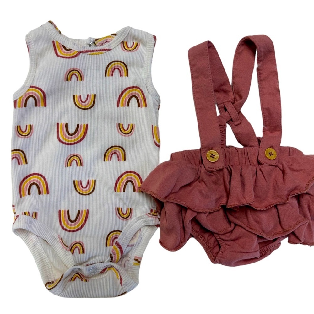 Mini Bean Baby Girl Boho Rainbow Outfit​